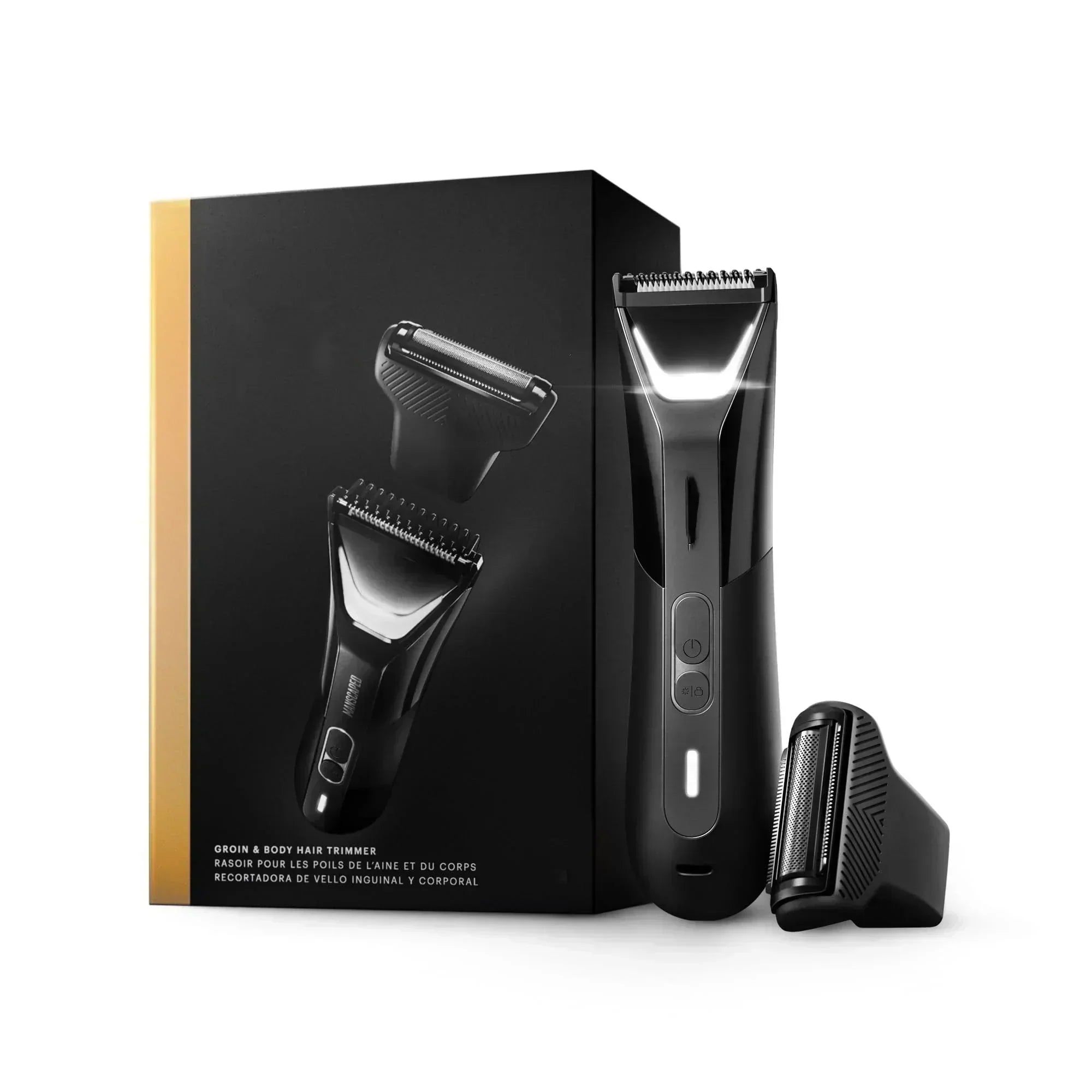 Body Hair Trimmer Foil Blades Waterproof Wet/Dry Groomer USB-C Rechargeable with Travel Pouch