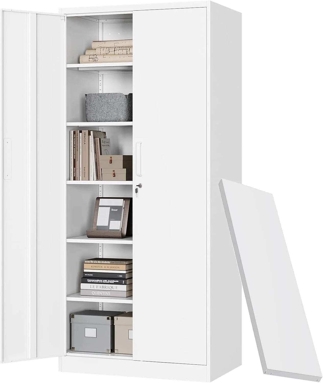 Letaya Metal Garage Storage Cabinets with Lock-72 Tall Tool Organizer Steel Lockers