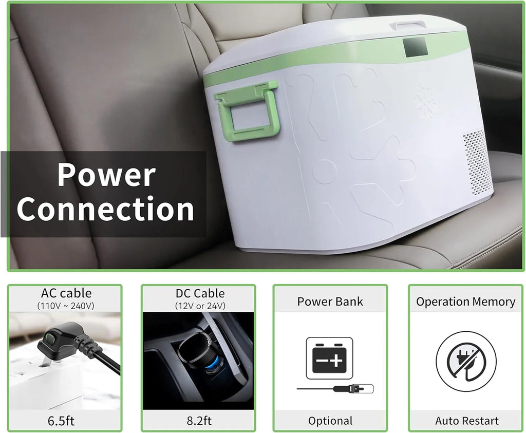 Car Fridge Portable 12 Volt Refrigerator 23 Quart (22 Liter) Freezer Compressor Cooler 12V/24V DC