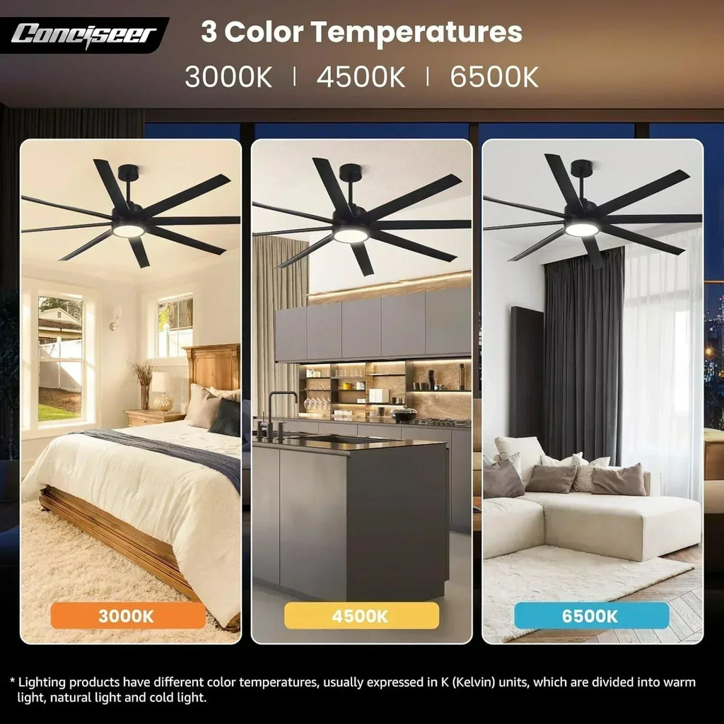 Modern ceiling fan 72 inch bedroom living room library cafe outdoor/industrial