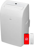 LG 8,350 BTU (DOE) / 12,000 BTU (ASHRAE) Smart Portable Air Conditioner, Cools 350 Sq.Ft. (14' x 25' room size),Smartphone & Voice Control works with LG ThinQ, Amazon Alexa and Hey Google, 115V