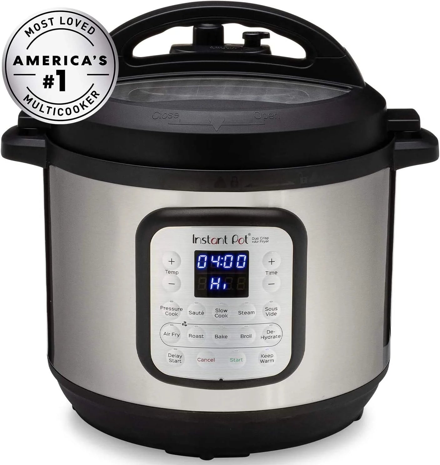 Instant Pot Duo Crisp 11-in-1 Air Fryer and Electric Pressure Cooker Combo with Multicooker Lids that Air Fries