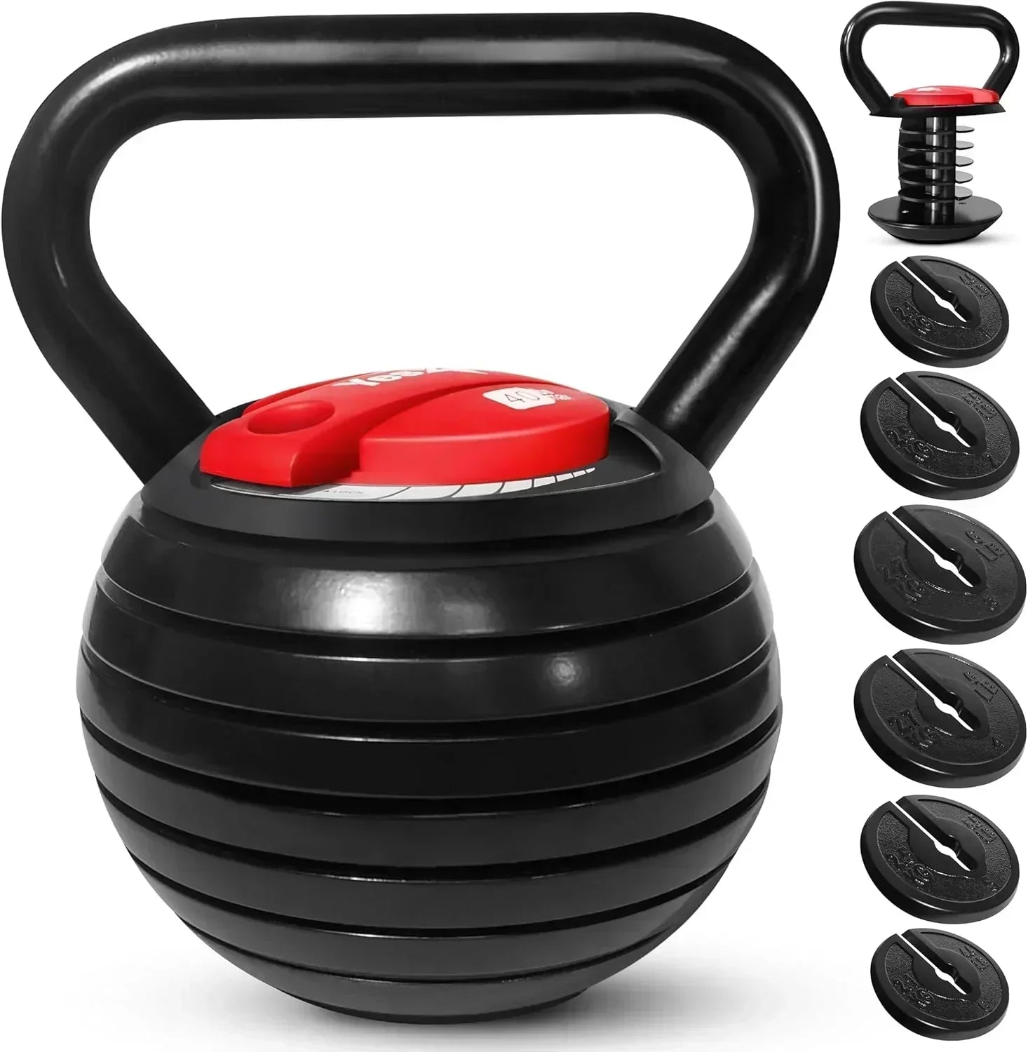 Yes4All Adjustable Kettlebell Kettle Grip Kettlebell Handle Convert to Kettlebells Weight Set