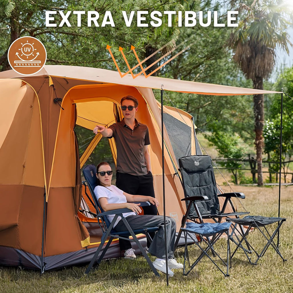 TIMBER RIDGE 5-9 Person SUV Tent with Screen Porch and Awning for Family Camping Weather Resistant