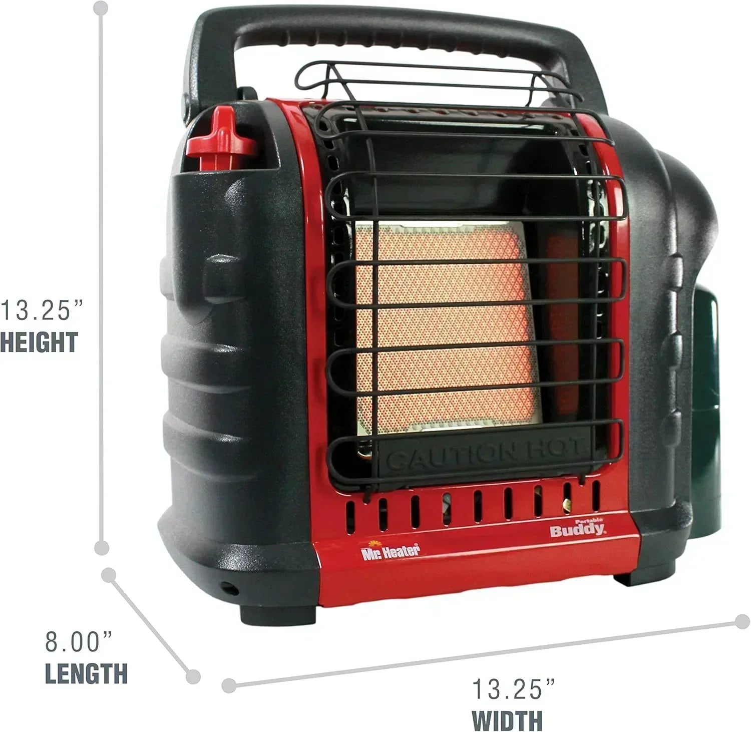 Portable Propane Radiant Heater 4000-9000 BTU for campers workshops patios and more