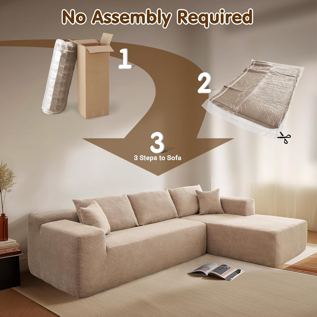 Ovios 104 Cloud Section Sofa L-shaped lounge chair, modern modular sofa