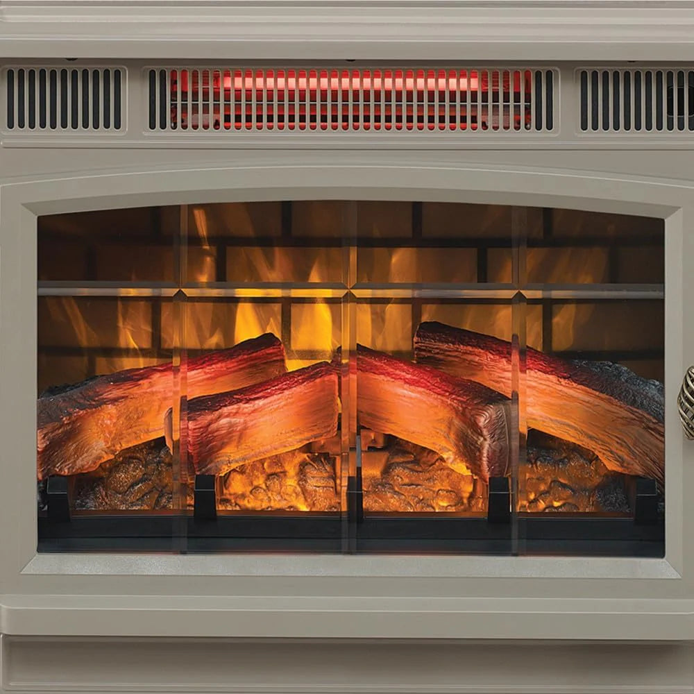 Freestanding Electric Fireplace Stove Heater with 3D Flame Effect for 1,000 Sq. Ft