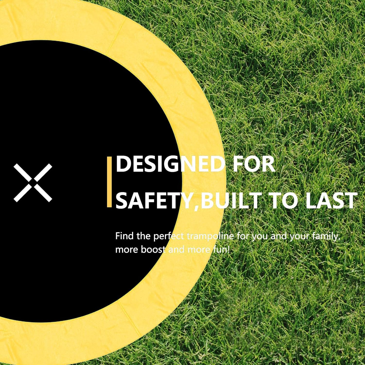 AOTOB 8FT 10FT 12FT 14 FT 15FT Trampoline with Safety Enclosure Net Outdoor Trampoline