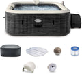 INTEX 28451EP PureSpa Greystone Deluxe Spa Set: Includes Energy Efficient Spa Cover