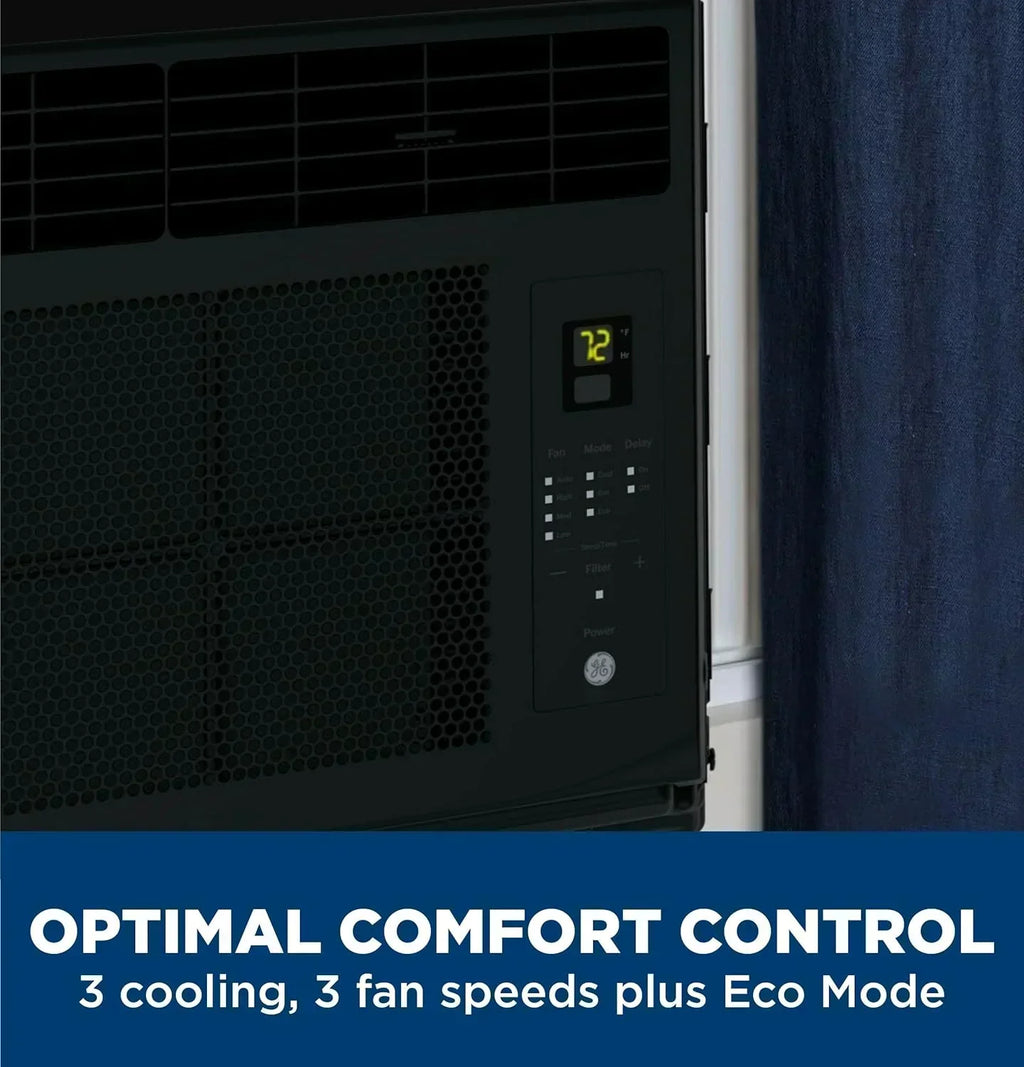 GE Window Air Conditioner Unit 6,000 BTU for Small Rooms up to 250 sq ft. with Adjustable Fan