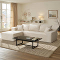 Cloud sofa with L-shaped lounge chair modern modular sofa with deep seats